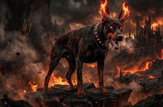 demonic doberman dog in hell